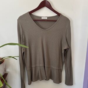 Paper Crane Olive Long Sleeve Top